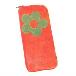 Funda gafas de piel naranja