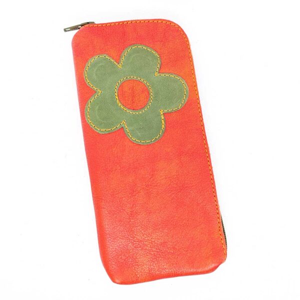 Funda gafas de piel naranja