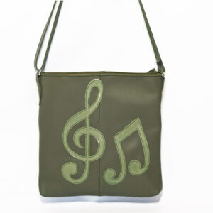 Bolso bandolera de piel verde oliva