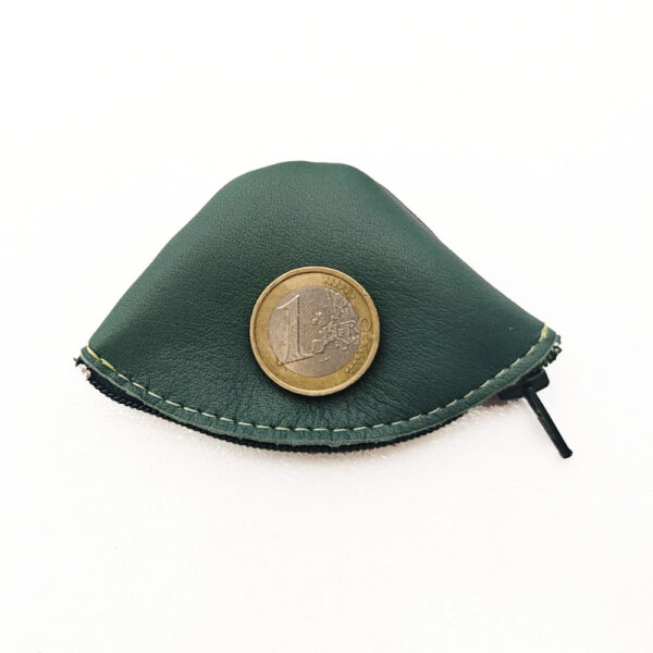 Monederito de piel verde