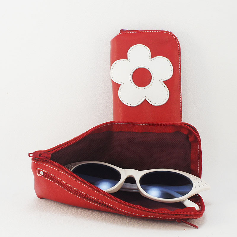 Funda de gafas de piel