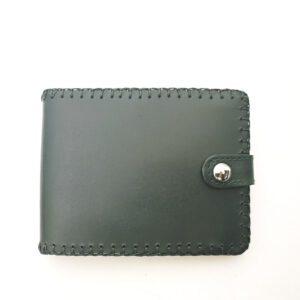 Cartera billetero de piel verde