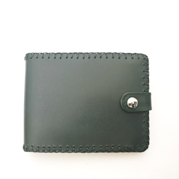 Cartera billetero de piel verde