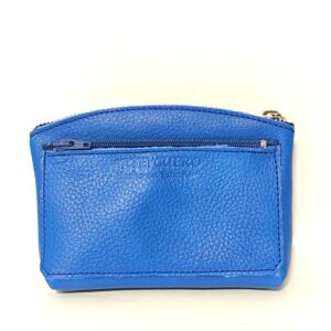 Monedero de piel azulón