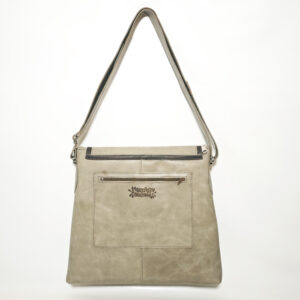Bolso de piel beige