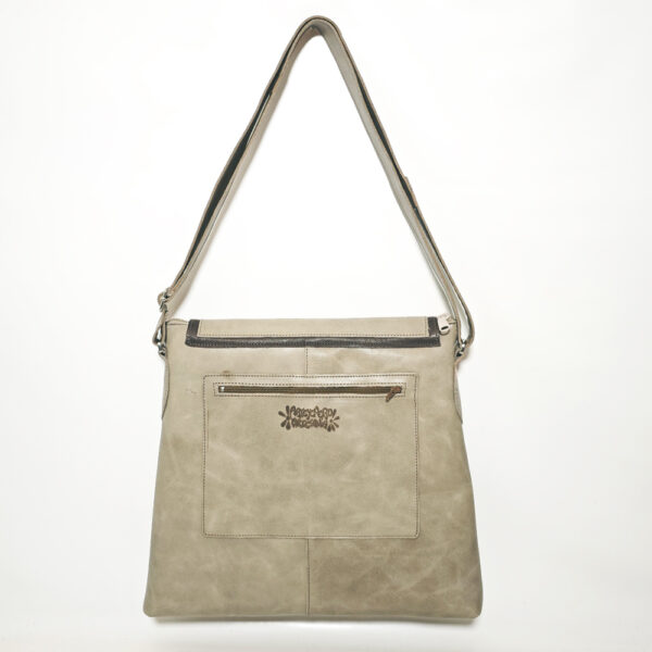 Bolso de piel beige