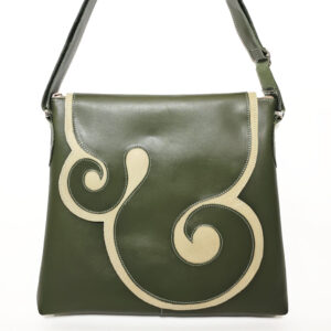 Bolso de piel verde