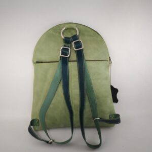 Mochila de piel verde claro