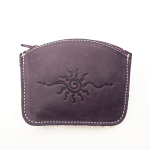 Monedero de piel morado
