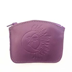 Monedero de piel morado