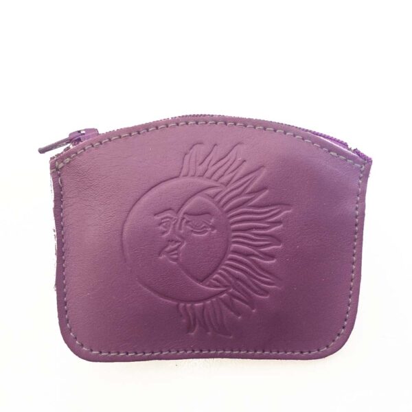 Monedero de piel morado