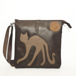 Bolso de piel marrón