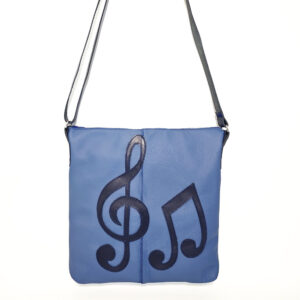 Bolso de piel azul