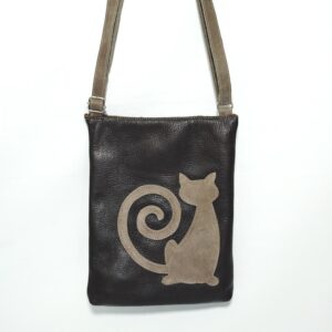 Bolso de piel marrón