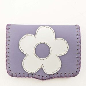 Cartera de piel lila