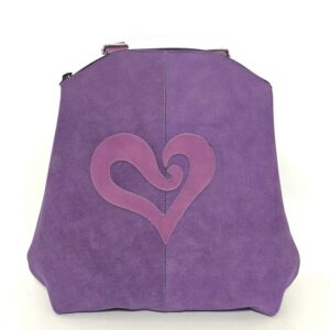 Mochila de piel morada