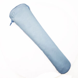 Funda abanico de piel azul claro
