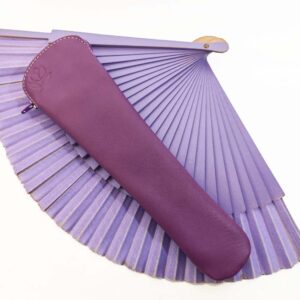 Funda abanico de piel morada