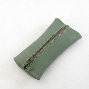 Monedero de piel verde claro