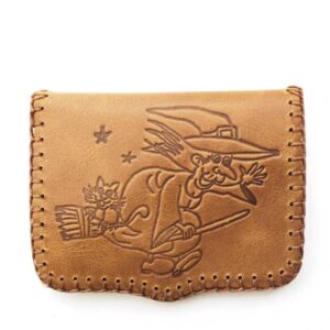 Cartera de piel camel