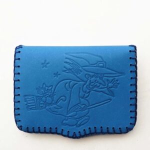 Cartera de piel azulón