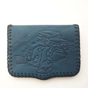 Cartera de piel verde