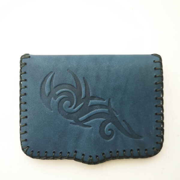 Cartera de piel verde