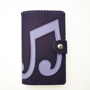 Cartera billetero de piel morado