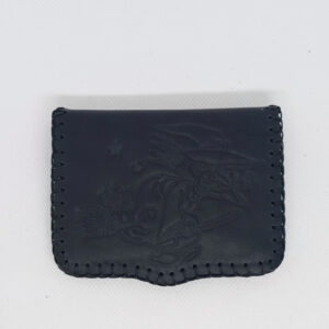 Cartera de piel negra