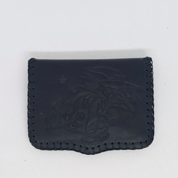 Cartera de piel negra