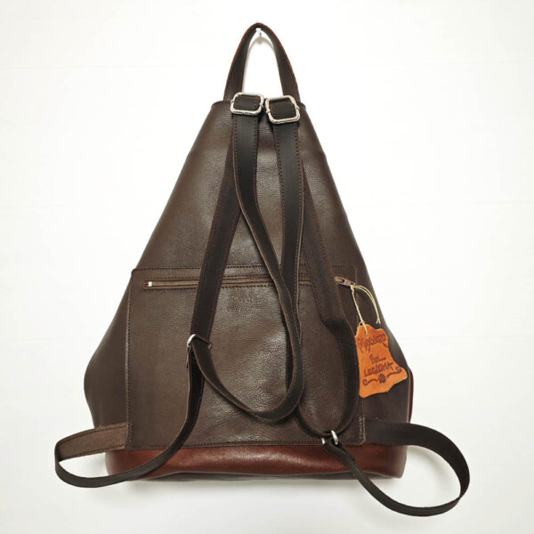 Tienda online de artículos hechos a mano en cuero y piel. Artesanos del cuero. Mochila bolso antirrobo de piel IMG 20251125 070823 Mochila antirrobo de piel marrón