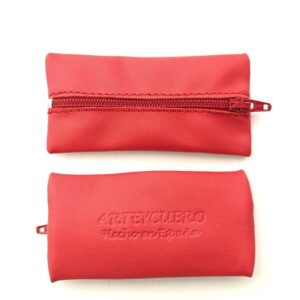 Monedero de piel rojo