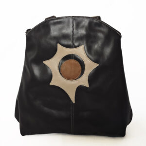 Mochila de piel marrón oscuro