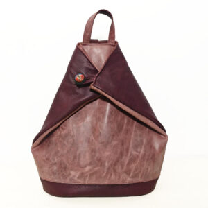 Mochila antirrobo de piel granate