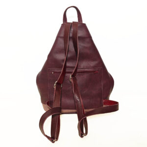 Mochila antirrobo de piel granate