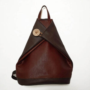 Mochila antirrobo de piel marrón