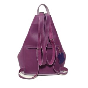 Mochila bolso antirrobo de piel morada