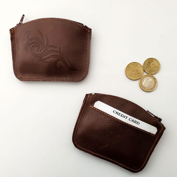 monedero tribal marrón