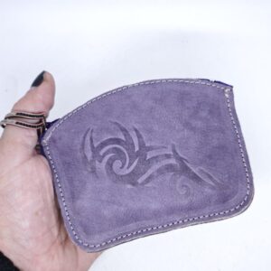 Monedero de piel lila