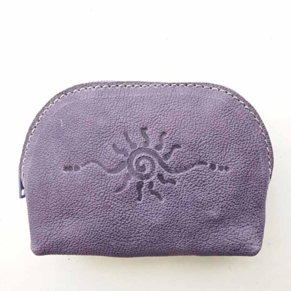 Monedero de piel malva