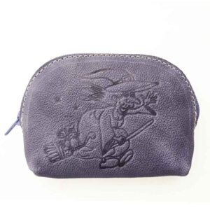 Monedero de piel malva