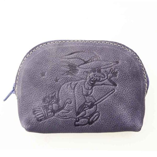 Monedero de piel malva