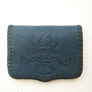 Cartera de piel verde