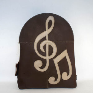 Mochila marrón de piel