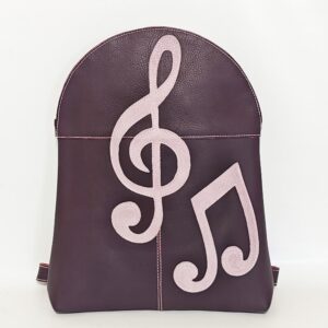Mochila de piel morada