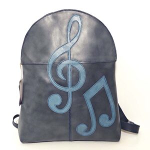 Mochila de piel azul