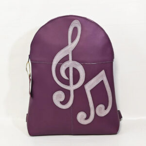 Mochila de piel morada