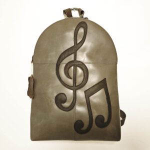 Mochila de piel taupe
