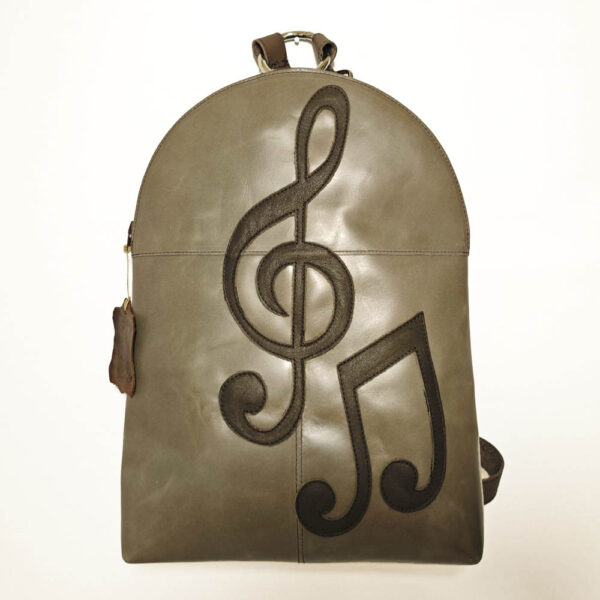 Mochila de piel taupe