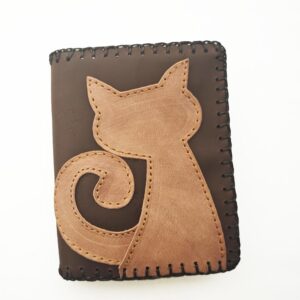 Cartera billetero de piel marrón